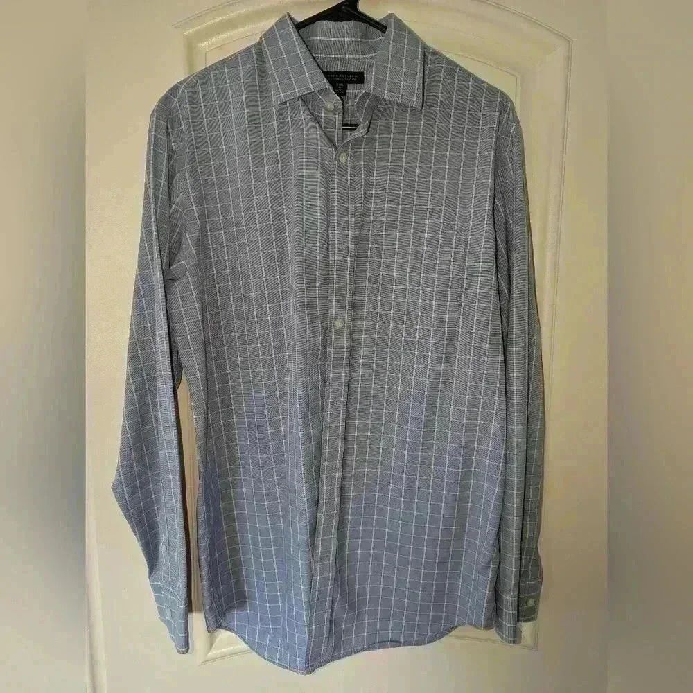 Banana Republic Non-Iron Classic Fit Plaid Button-Down Shirt - Size M